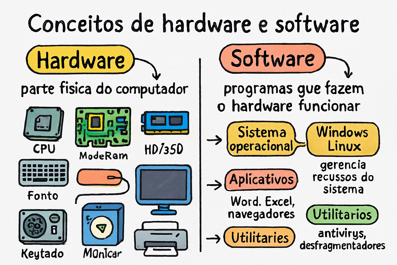 1-1. Conceitos de hardware e software